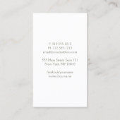 Carte De Visite Elégant Faux Gold Confetti Dots Motif Grey (Dos)