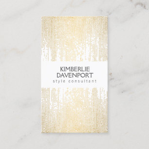 Carte De Visite Elégant Faux Gold Confetti Dots Motif II