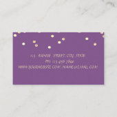 Carte De Visite Élégant, Faux Gold Confetti, Mixer (Dos)