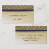 Carte De Visite Élégant Faux Gold élégant, Séquins d'or chatoyants (Devant / Derrière)