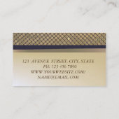 Carte De Visite Élégant Faux Gold élégant, Séquins d'or chatoyants (Dos)