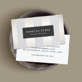 Carte De Visite Élégant Faux Gold et Linen Professional