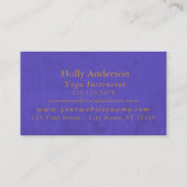 Carte De Visite Elégant Faux Gold Foil Mandala avec/ Texture & Pur (Dos)