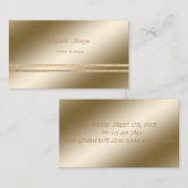 Carte De Visite Élégant, Faux Gold Glittery Stried (Devant / Derrière)