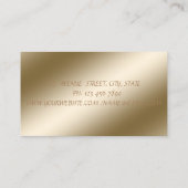 Carte De Visite Élégant, Faux Gold Glittery Stried (Dos)