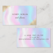 Carte De Visite Elégant Faux Gold, Holographique (Devant / Derrière)