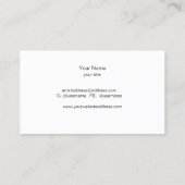 Carte De Visite Elégant Faux Gold Lotus Flower Black (Dos)