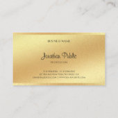Carte De Visite Elégant Faux Gold Main Script Cool Excellent look (Dos)