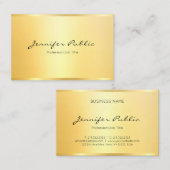 Carte De Visite Elégant Faux Gold Minimalist Modèle moderne (Devant / Derrière)
