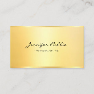 Carte De Visite Élégant Faux Gold Minimalist personnalisé