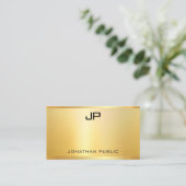 Carte De Visite Elégant Faux Gold Modèle moderne Professionnel (Debout devant)