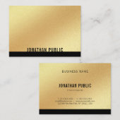 Carte De Visite Élégant Faux Gold Modèle professionnel tendance (Devant / Derrière)