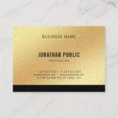 Carte De Visite Élégant Faux Gold Modèle professionnel tendance (Dos)