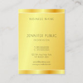 Carte De Visite Elégant Faux Gold Moderne Modèle professionnel (Dos)