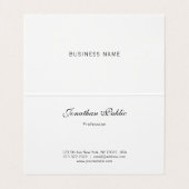 Carte De Visite Elégant Faux Gold Moderne Nom manuscrit Modèle (Intérieur déplié)