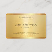 Carte De Visite Elégant Faux Gold Professional Modèle moderne (Dos)