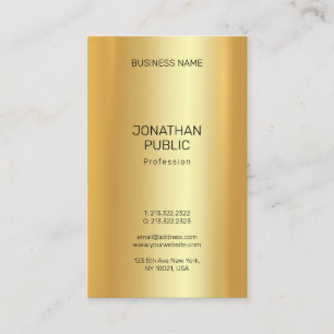 Carte De Visite Élégant Faux Gold Professionnel Moderne Minimalist