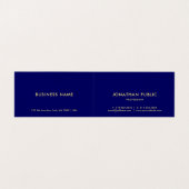 Carte De Visite Élégant Faux Gold Script Texte Marine plié (Intérieur déplié)
