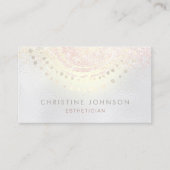 Carte De Visite élégant faux iridescente gris soin (Devant)