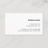 Carte De Visite Elégant Faux Kraft Blanc Bold Consultant géométriq (Dos)