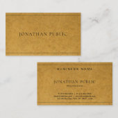 Carte De Visite Élégant Faux Kraft papier moderne unique Plain (Devant / Derrière)