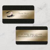 Carte De Visite Elégant, Faux Lashes, Artiste maquillage, Noir (Devant / Derrière)