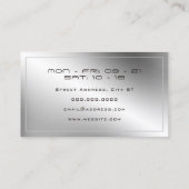 Carte De Visite Elégant faux métal argent et or (Dos)