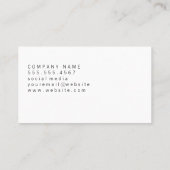 Carte De Visite Elégant Faux métal or et Motif (Dos)