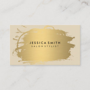 Carte De Visite Elégant Faux Metallic Gold