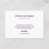 Carte De Visite Elégant faux or ciseaux chic coiffeur (Dos)