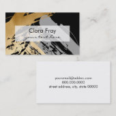 Carte De Visite élégant faux or et gris bracelet (Devant / Derrière)