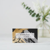 Carte De Visite élégant faux or et gris bracelet (Debout devant)