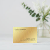Carte De Visite Elégant Faux Or Moderne Professionnel Simple (Debout devant)