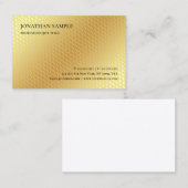 Carte De Visite Elégant Faux Or Moderne Professionnel Simple (Devant / Derrière)
