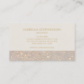 Carte De Visite Elégant Faux Parties scintillant Or Moderne (Dos)