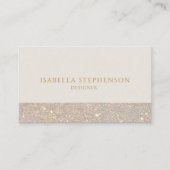 Carte De Visite Elégant Faux Parties scintillant Or Moderne (Devant)