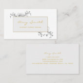 Carte De Visite Elégant, Feminine, Floral White Orchid Dream (Devant / Derrière)