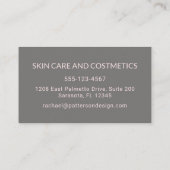 Carte De Visite Élégant Feuille rose Ginkgo sur Grey (Dos)