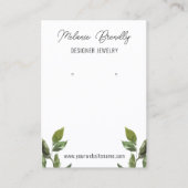 Carte De Visite Élégant Feuille rustique bijouterie (Devant)
