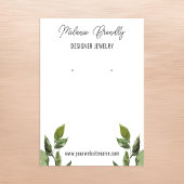 Carte De Visite Élégant Feuille rustique bijouterie