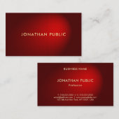 Carte De Visite Elégant finition Red Damask Premium Pearl (Devant / Derrière)