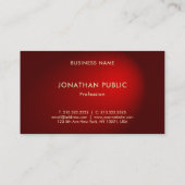 Carte De Visite Elégant finition Red Damask Premium Pearl (Dos)