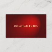 Carte De Visite Elégant finition Red Damask Premium Pearl (Devant)