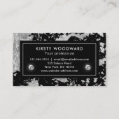 Carte De Visite Élégant flacon d'huile d'argent sur Arrière - plan (Dos)