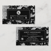 Carte De Visite Élégant flacon d'huile d'argent sur Arrière - plan (Devant / Derrière)