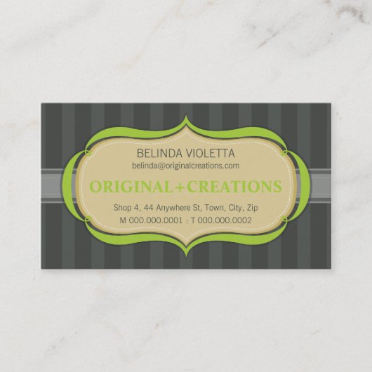 CARTE DE VISITE :: élégant flamboyant L12 (Devant)