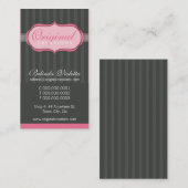 CARTE DE VISITE :: élégant flamboyant P6 (Devant / Derrière)