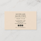 Carte De Visite Élégant Fleur sauvage botanique Boho Botanical Flo (Dos)