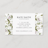 Carte De Visite Élégant Fleur sauvage botanique moderne Floral (Dos)