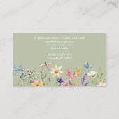 Carte De Visite Élégant Fleur sauvage Fleur sauvage Floral Custom (Dos)